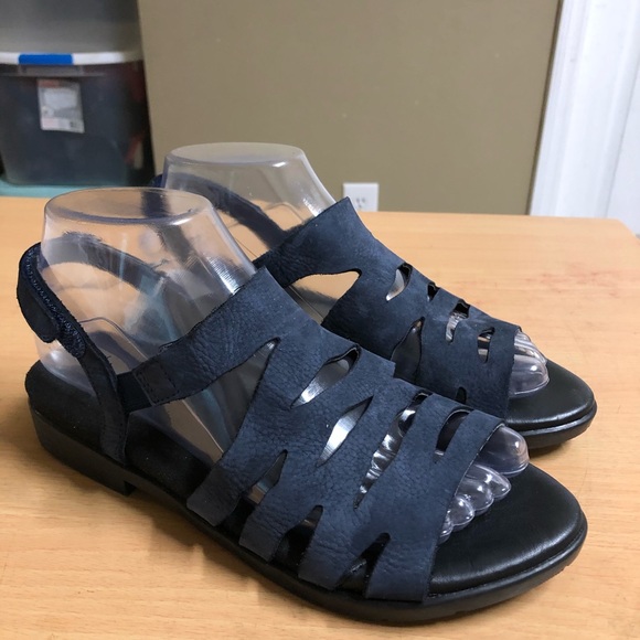 naot navy blue sandals